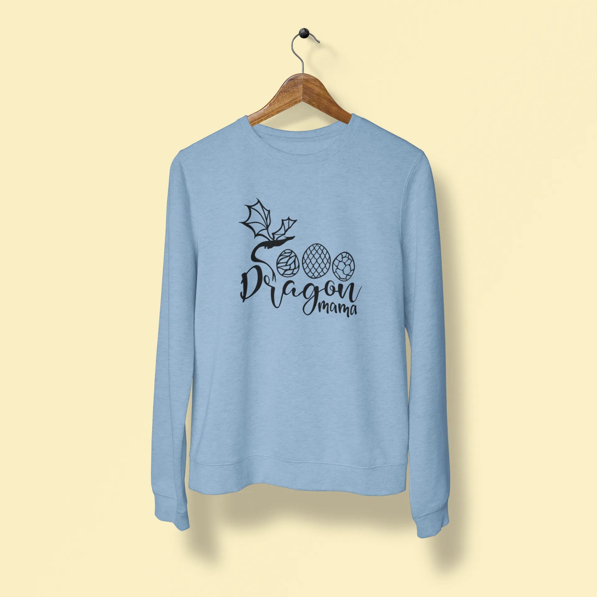 dragon mama unisex sweatshirt baby blue