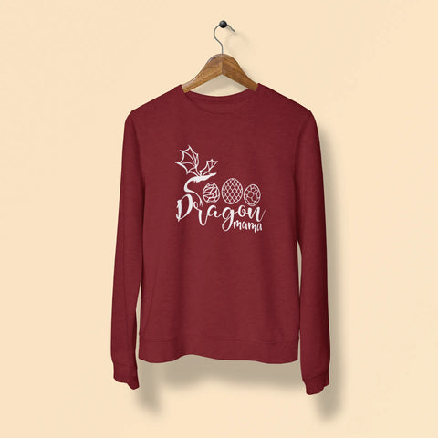 dragon mama unisex sweatshirt maroon