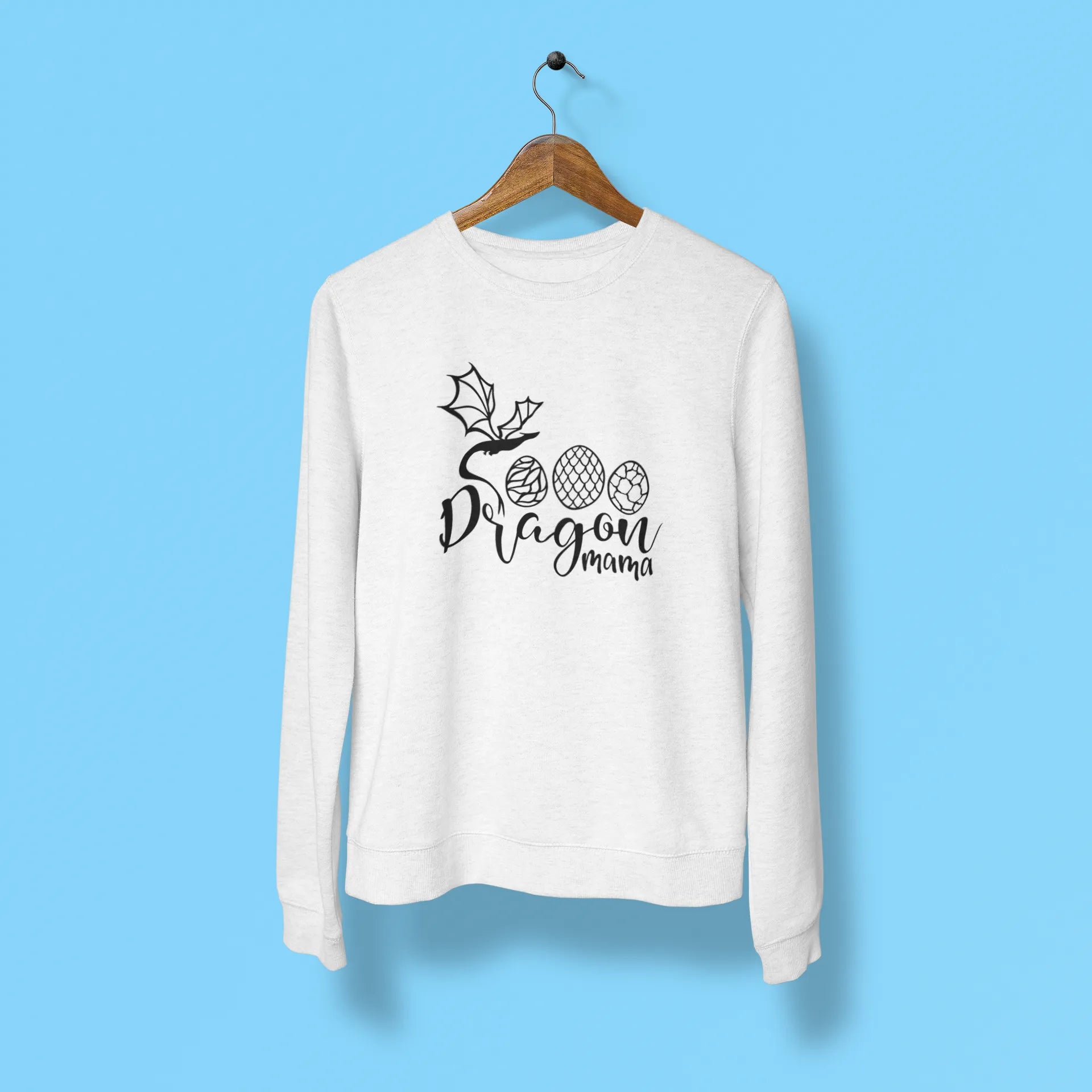 dragon mama unisex sweatshirt white