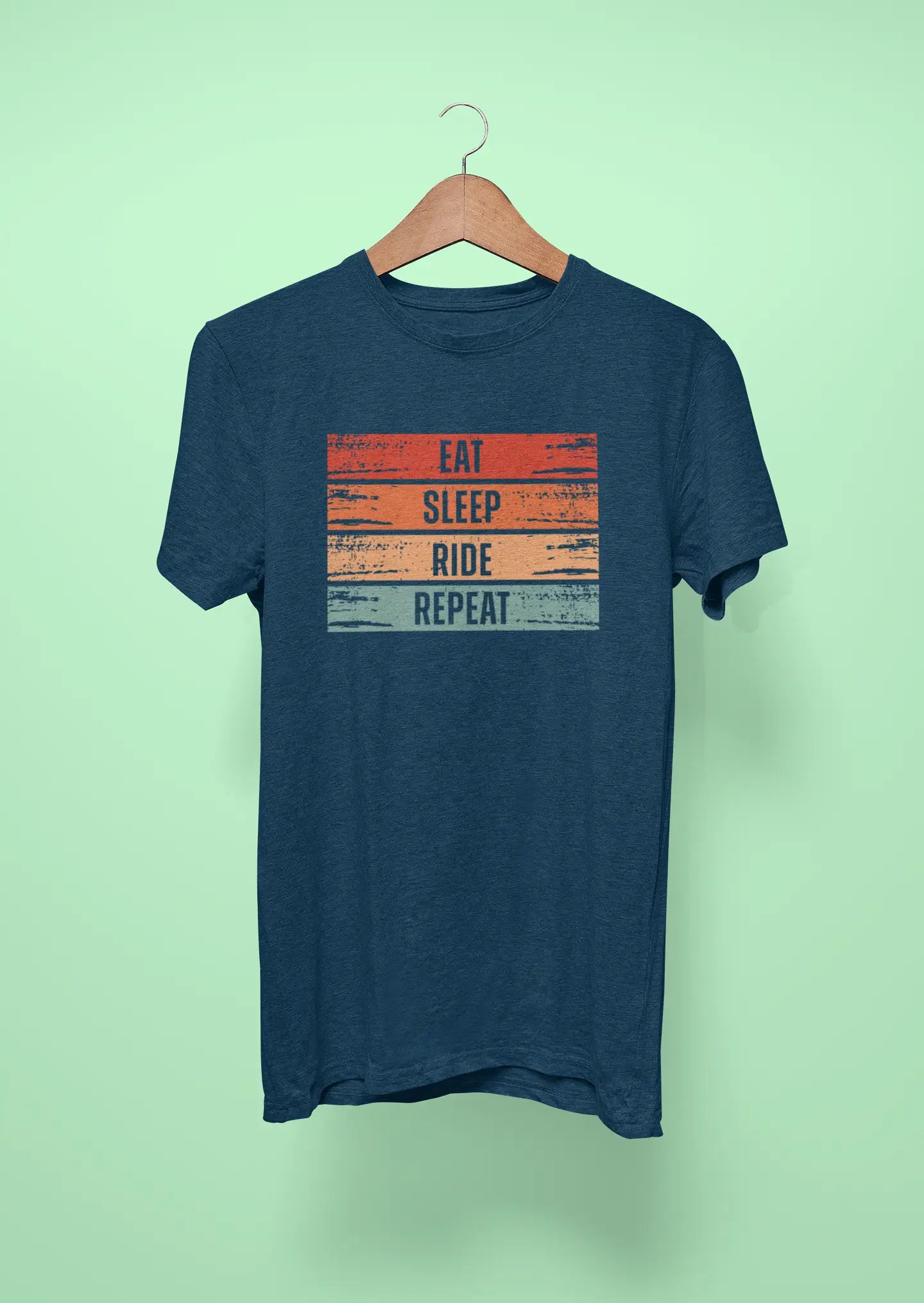 eat sleep ride repeat navy blue