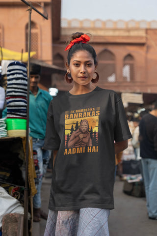 Ek number ka Banrakas aadmi hai Oversized T-Shirt
