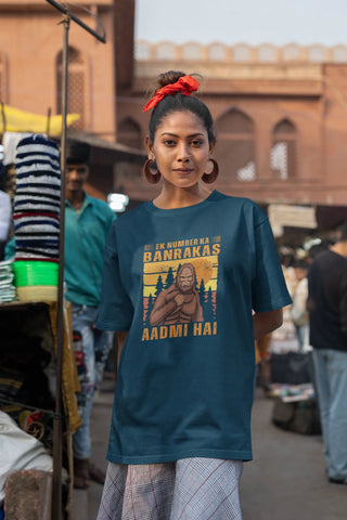 Ek number ka Banrakas aadmi hai Oversized T-Shirt