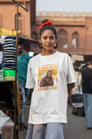 Ek number ka Banrakas aadmi hai Oversized T-Shirt