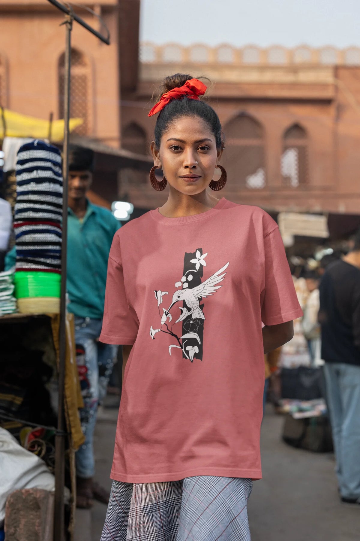Flower bird Oversized T-Shirt
