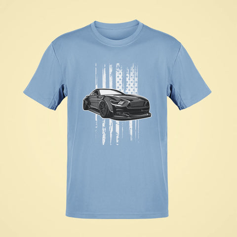 ford mustang oversized t shirt baby blue