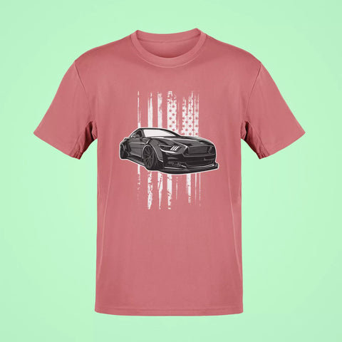 ford mustang oversized t shirt rose