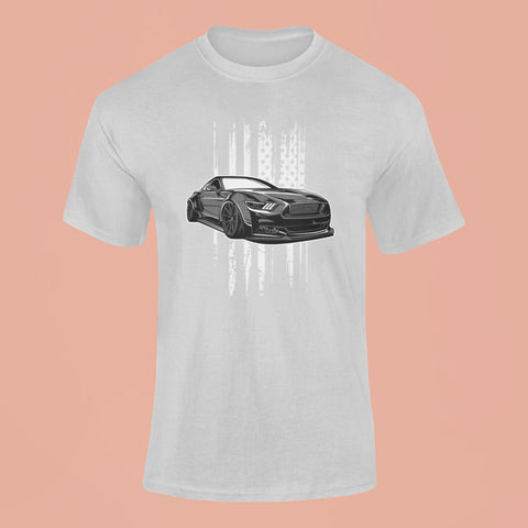 ford mustang t shirt grey