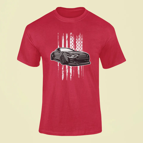 ford mustang t shirt red