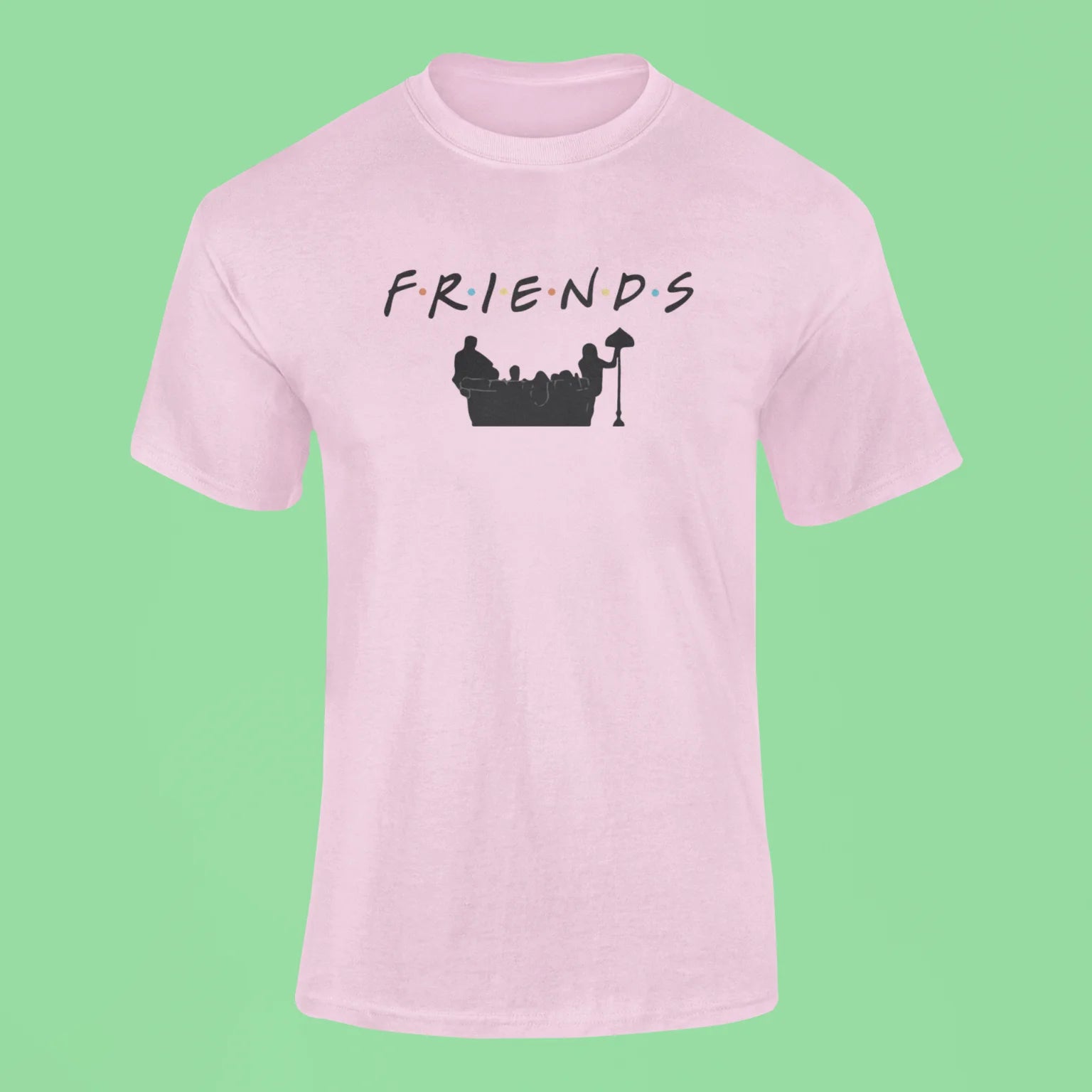 friends t shirt pink