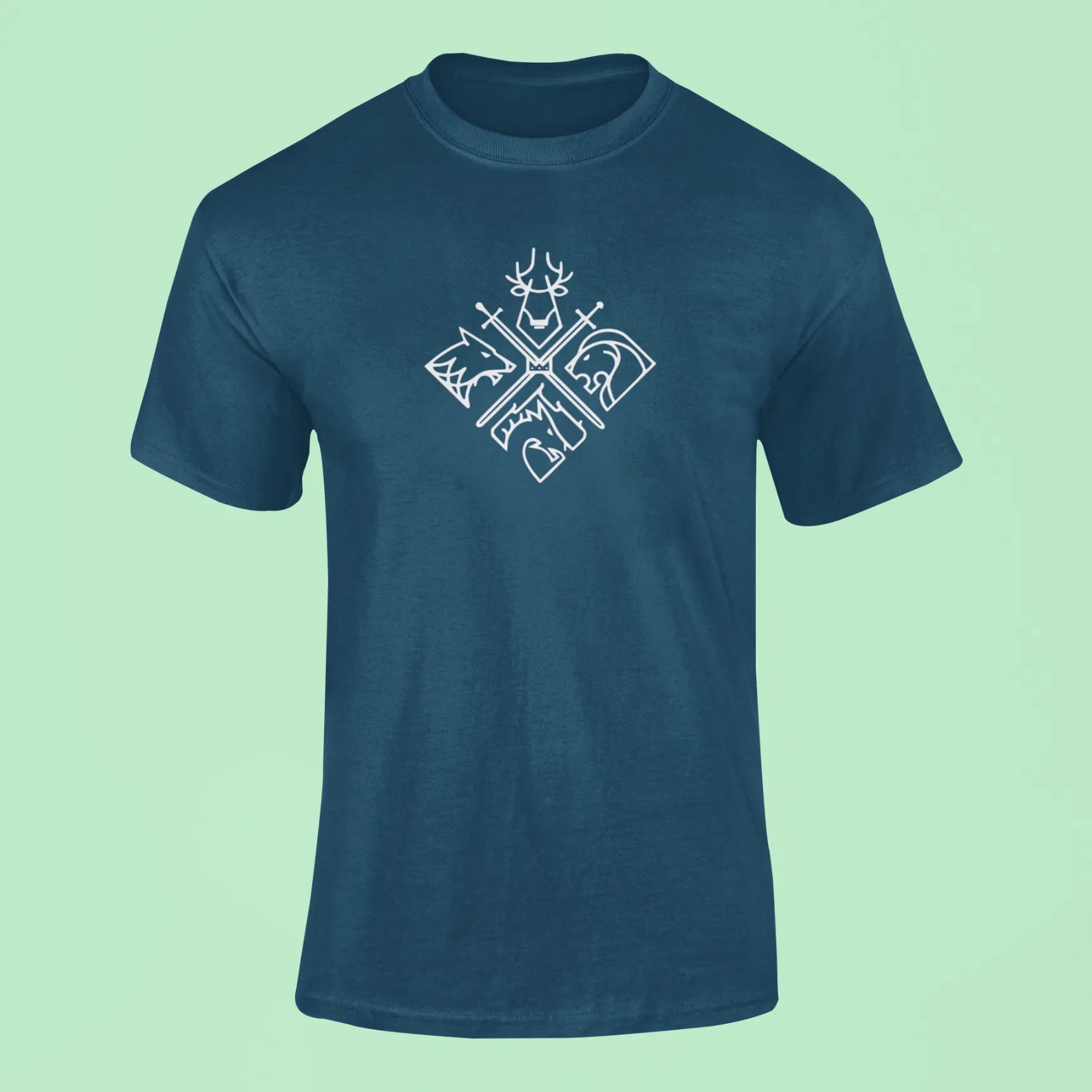 game of thrones houses t shirt navy blue