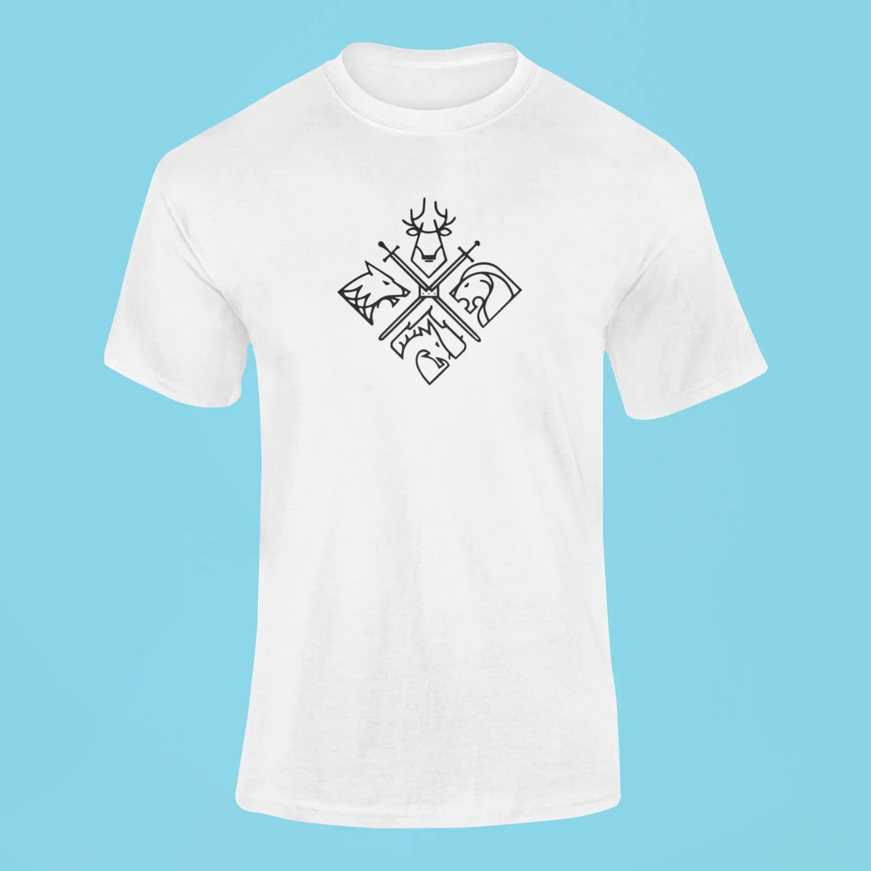 game of thrones houses t shirt white