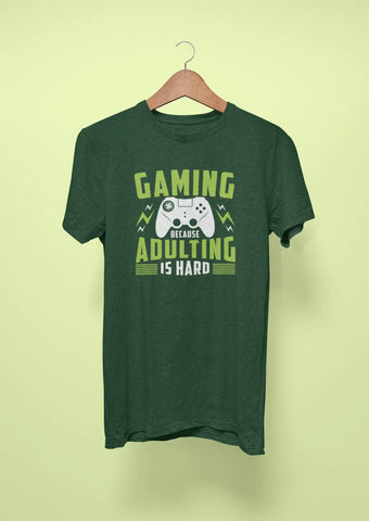 gaming because adulting is hard green