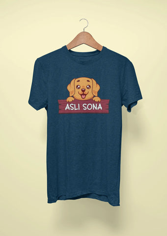 golden retriever asli sona navy blue