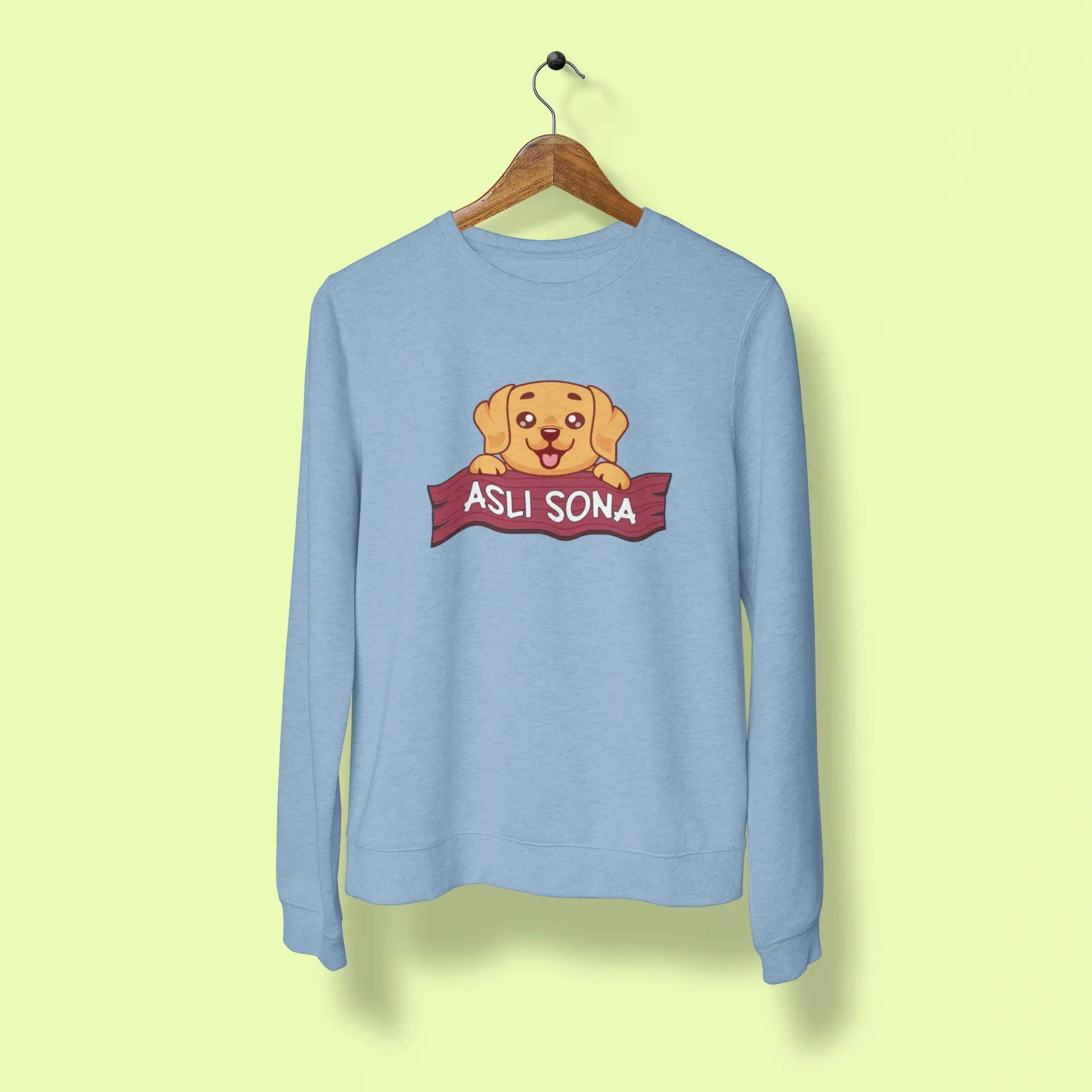 golden retriever asli sona unisex sweatshirt baby blue