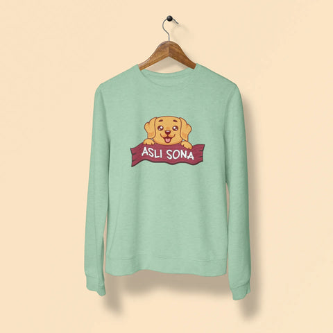 golden retriever asli sona unisex sweatshirt mint green