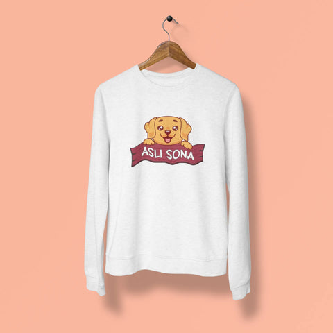 golden retriever asli sona unisex sweatshirt white