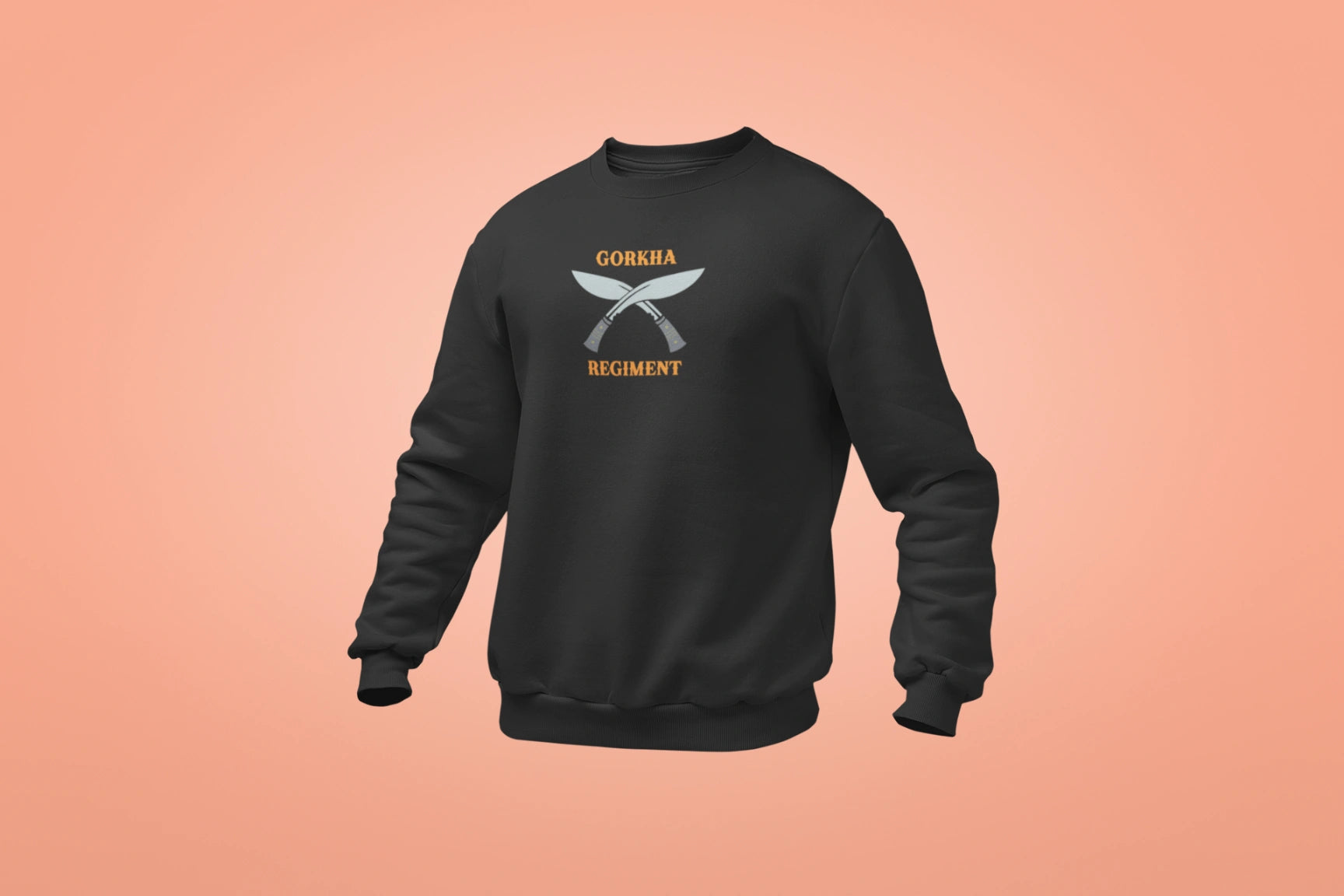 gorkha regiment kukri unisex sweatshirt black