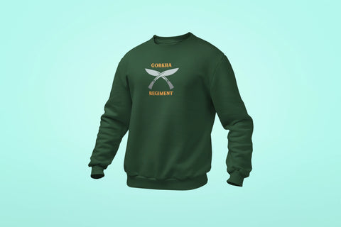 gorkha regiment kukri unisex sweatshirt green