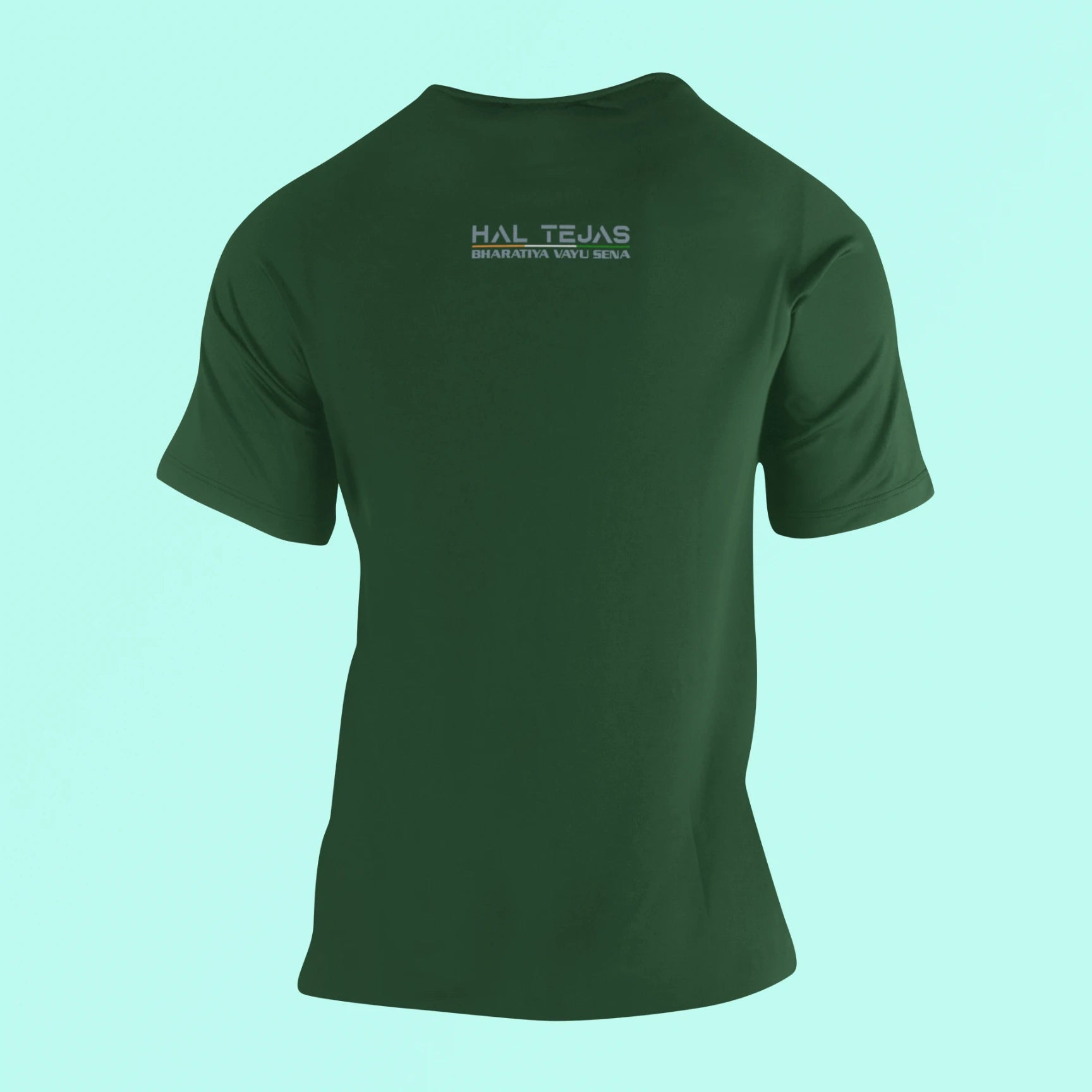 hal tejas back print t shirt green