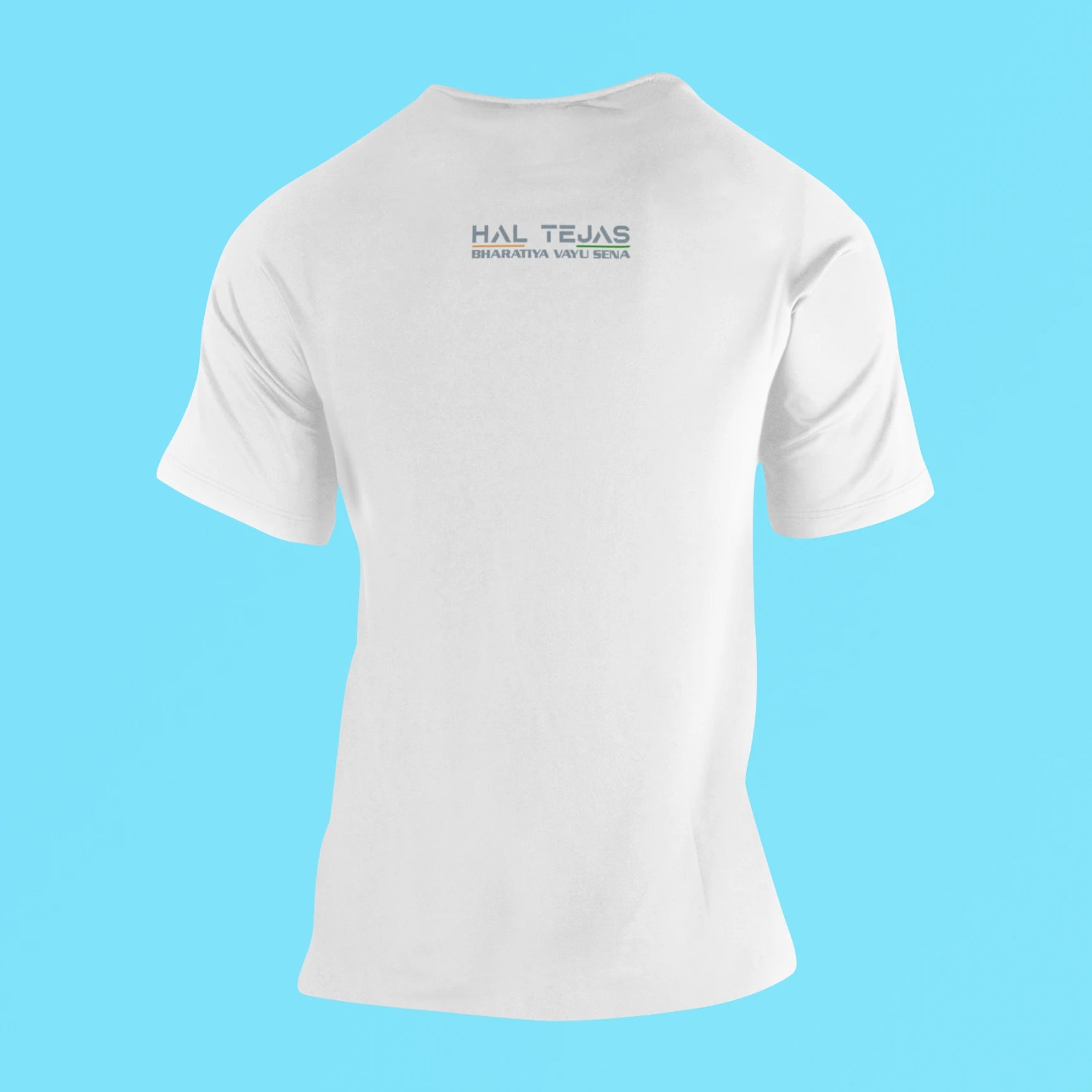 hal tejas back print t shirt white