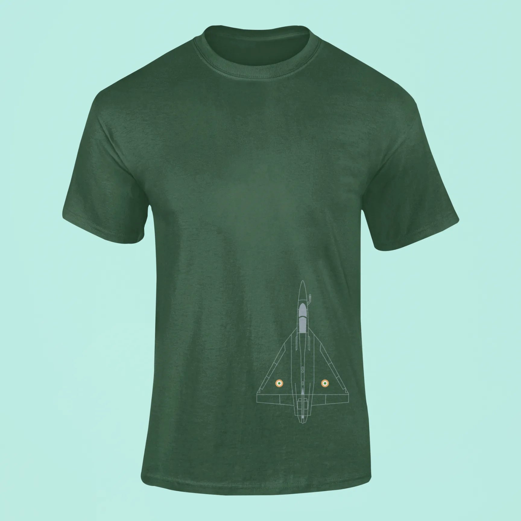 hal tejas front print t shirt green