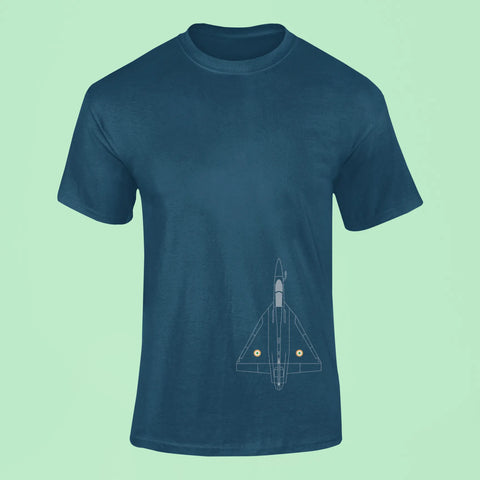 hal tejas front print t shirt navy blue