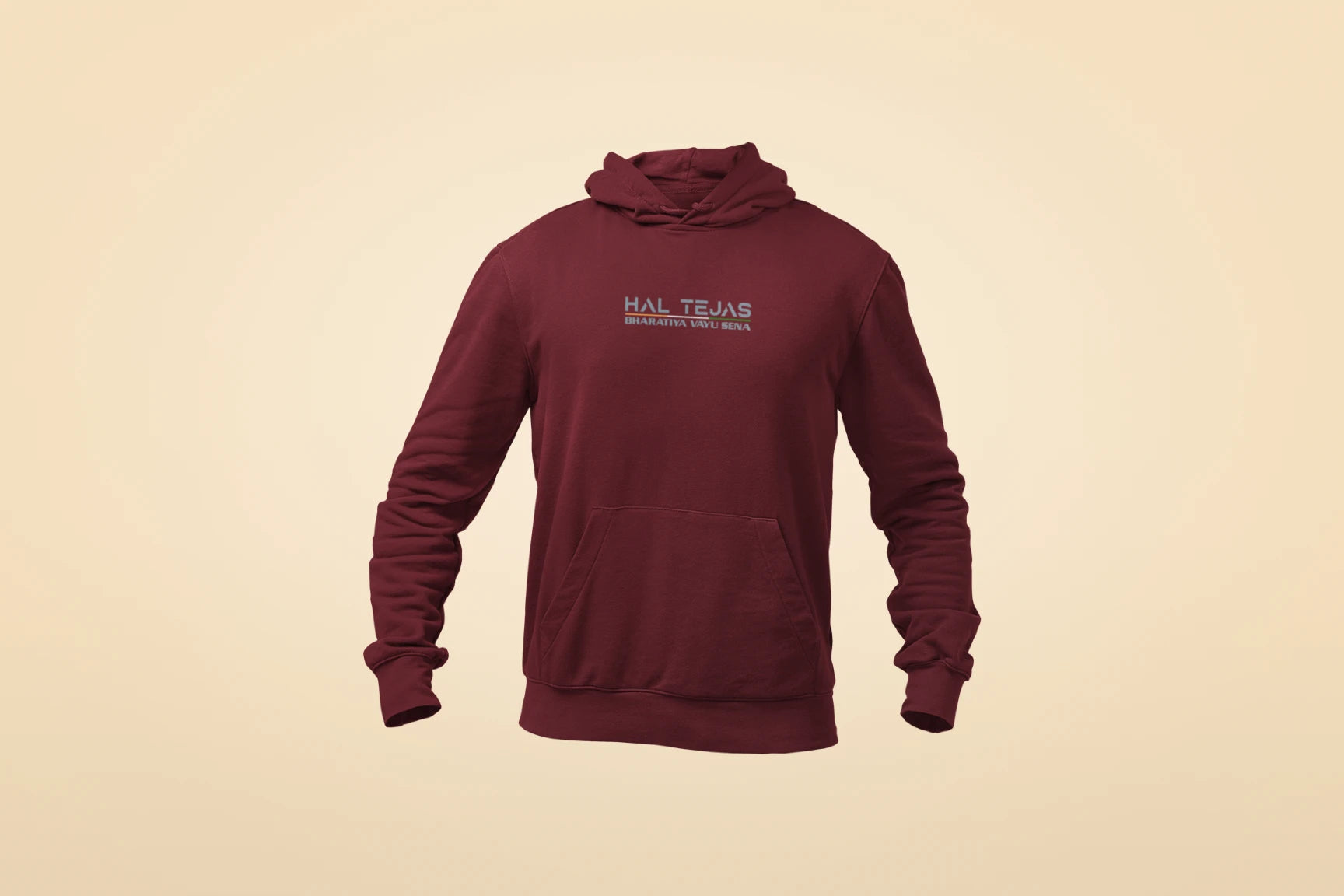 hal tejas unisex hoodie maroon