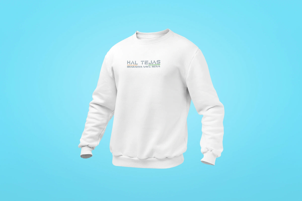 hal tejas unisex sweatshirt white