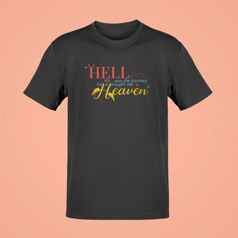 hell was the journey but it brought me heaven oversized t shirt black