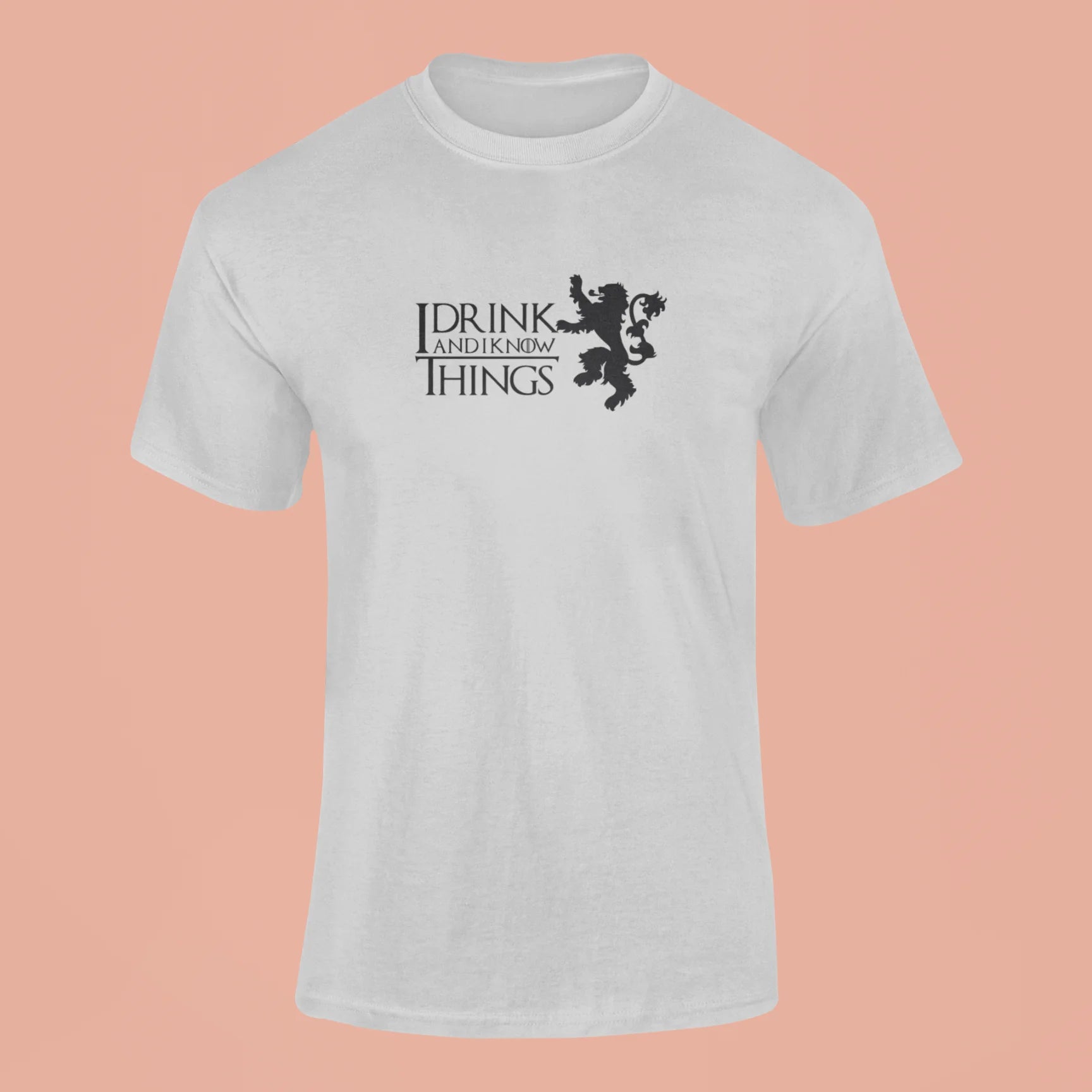 i drink and i know things t shirt grey