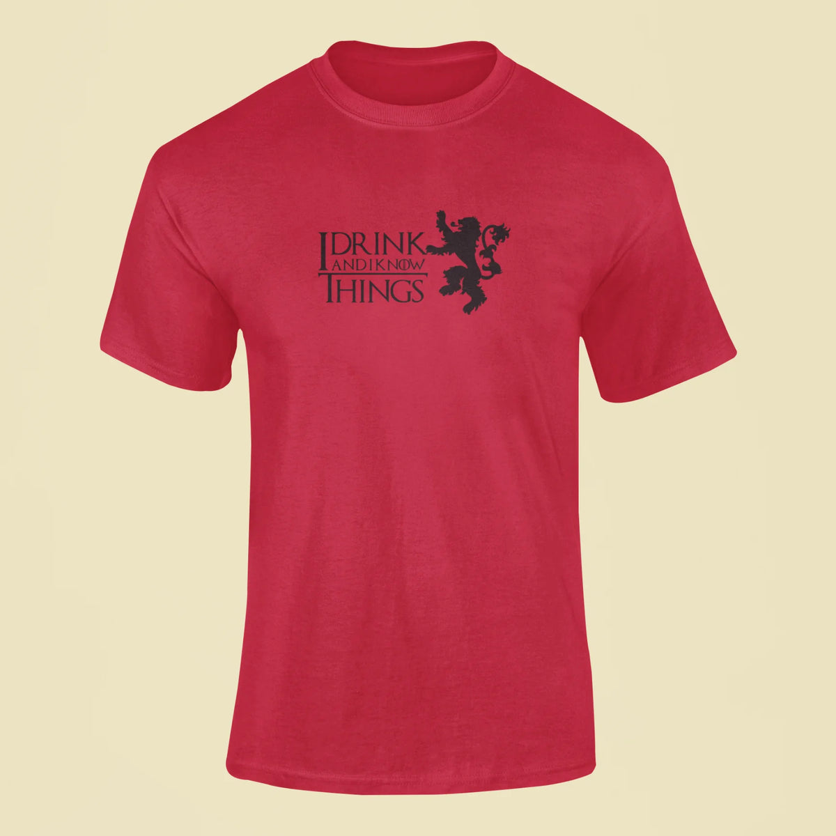 i drink and i know things t shirt red