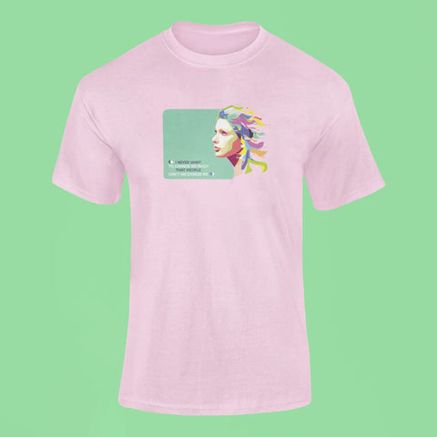 i never want to change so much that people cant recognize me t shirt 2 pink