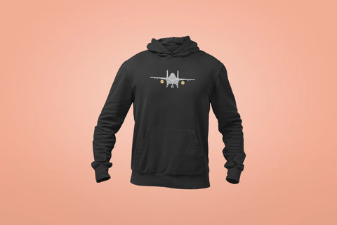 iaf fighter jet oversized unisex hoodie black