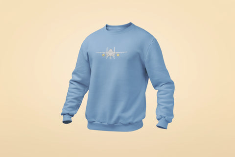 iaf fighter jet oversized unisex sweatshirt baby blue