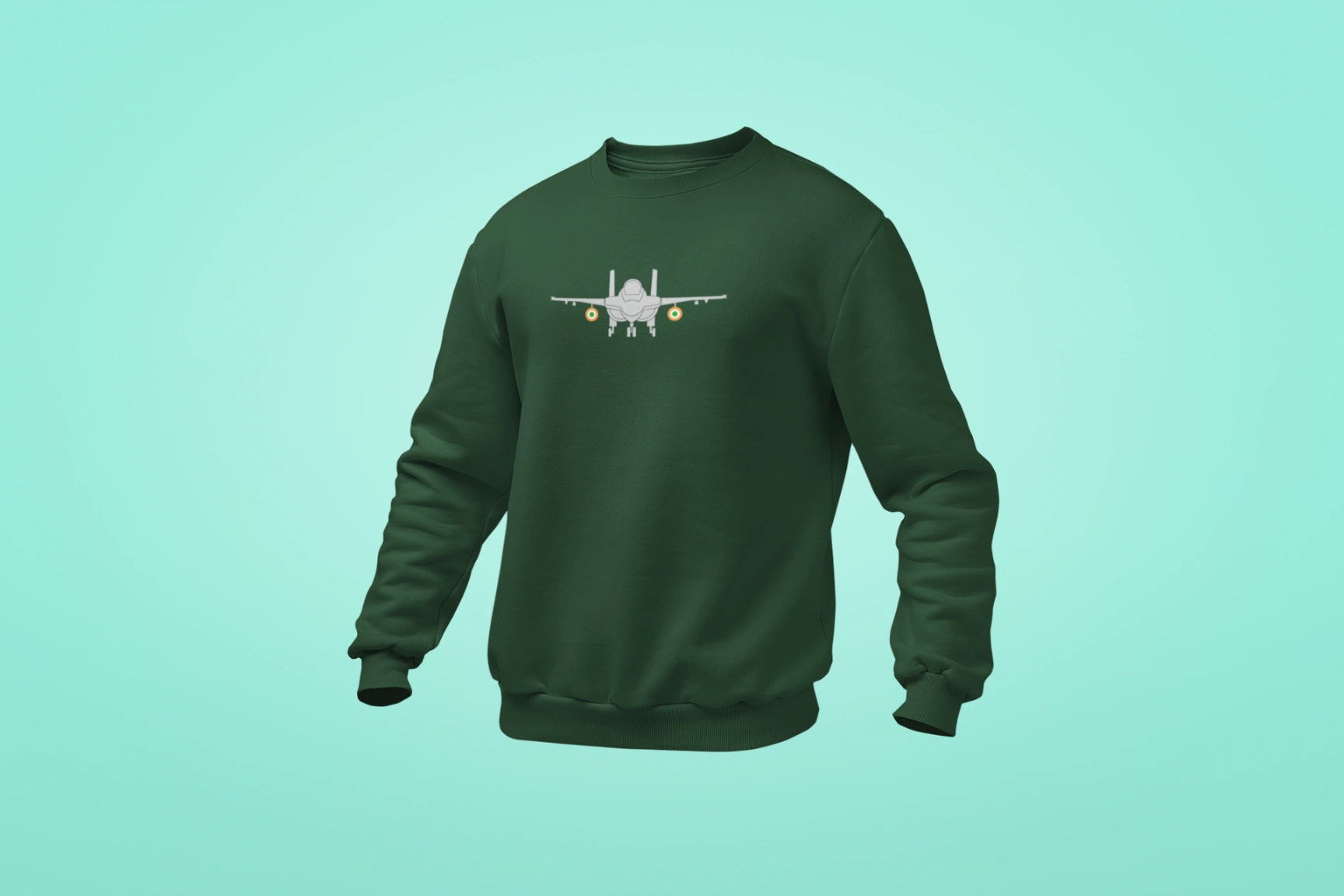 iaf fighter jet oversized unisex sweatshirt green