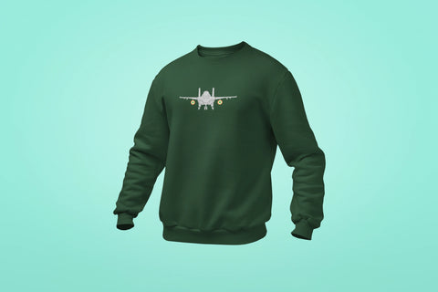 iaf fighter jet oversized unisex sweatshirt green