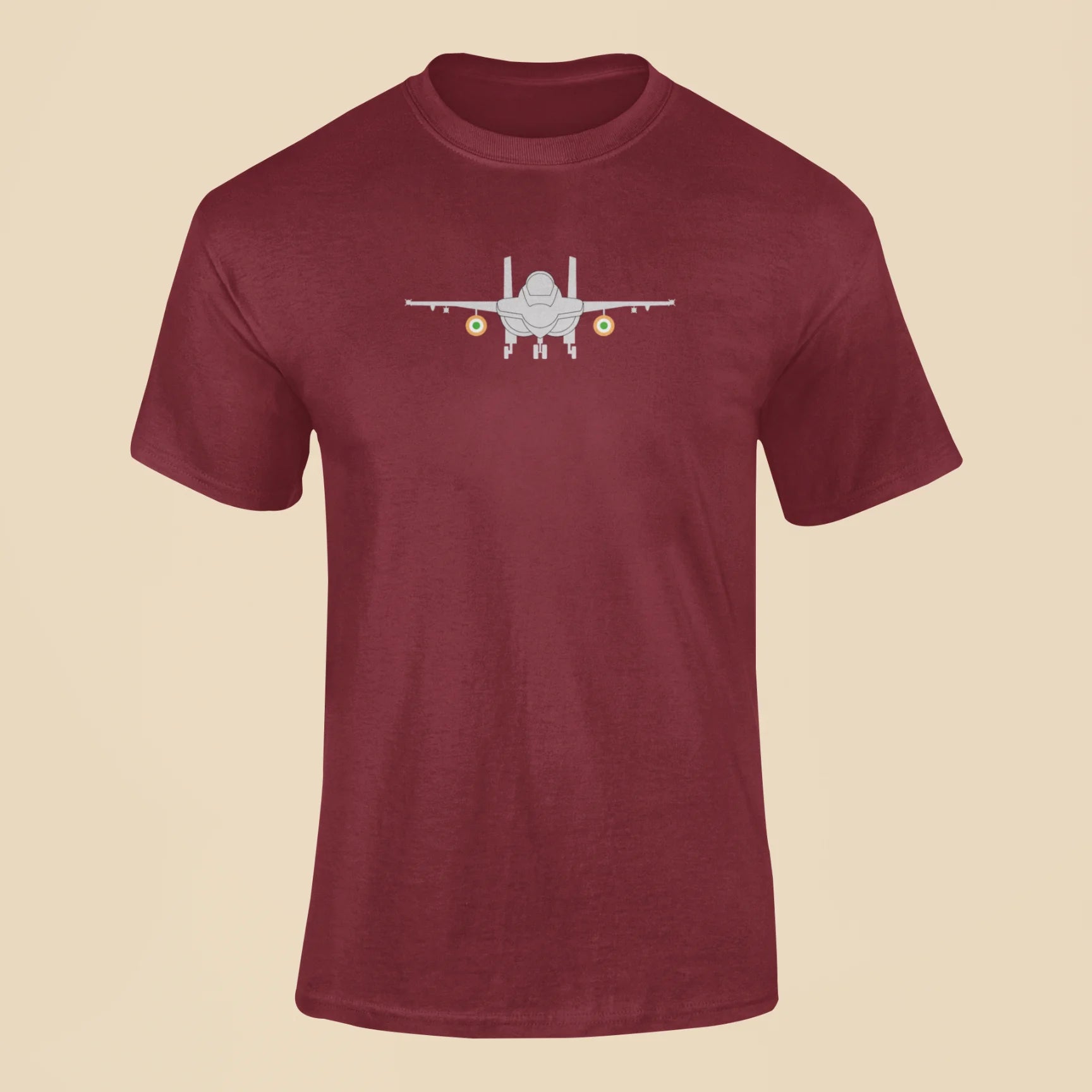 iaf fighter jet t shirt maroon