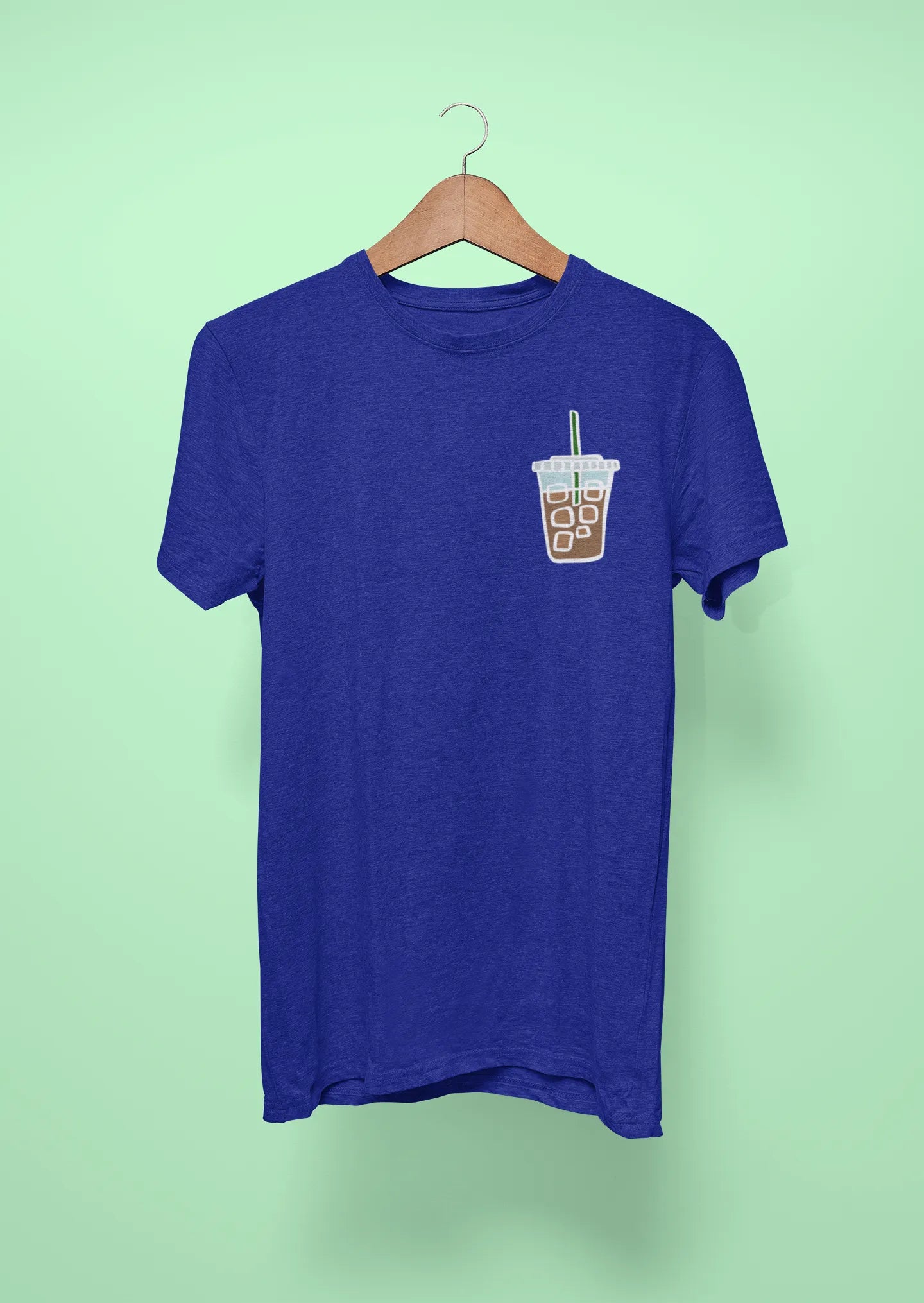 iced cold coffee royal blue