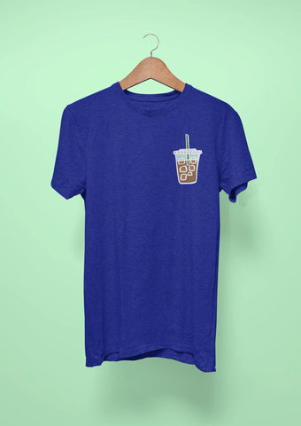 iced cold coffee royal blue