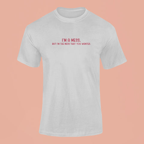 im a mess but im the mess that you wanted t shirt grey