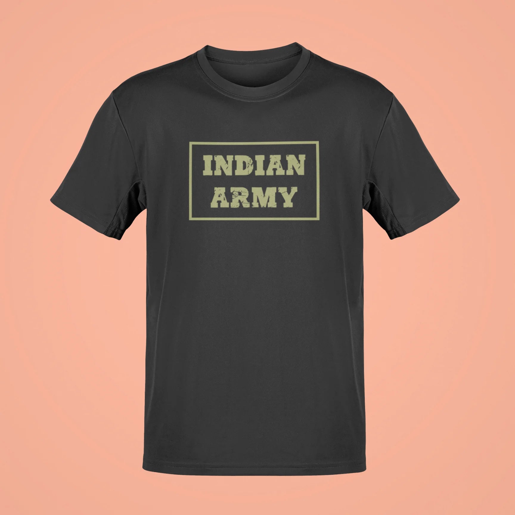 indian army oversized t shirt black