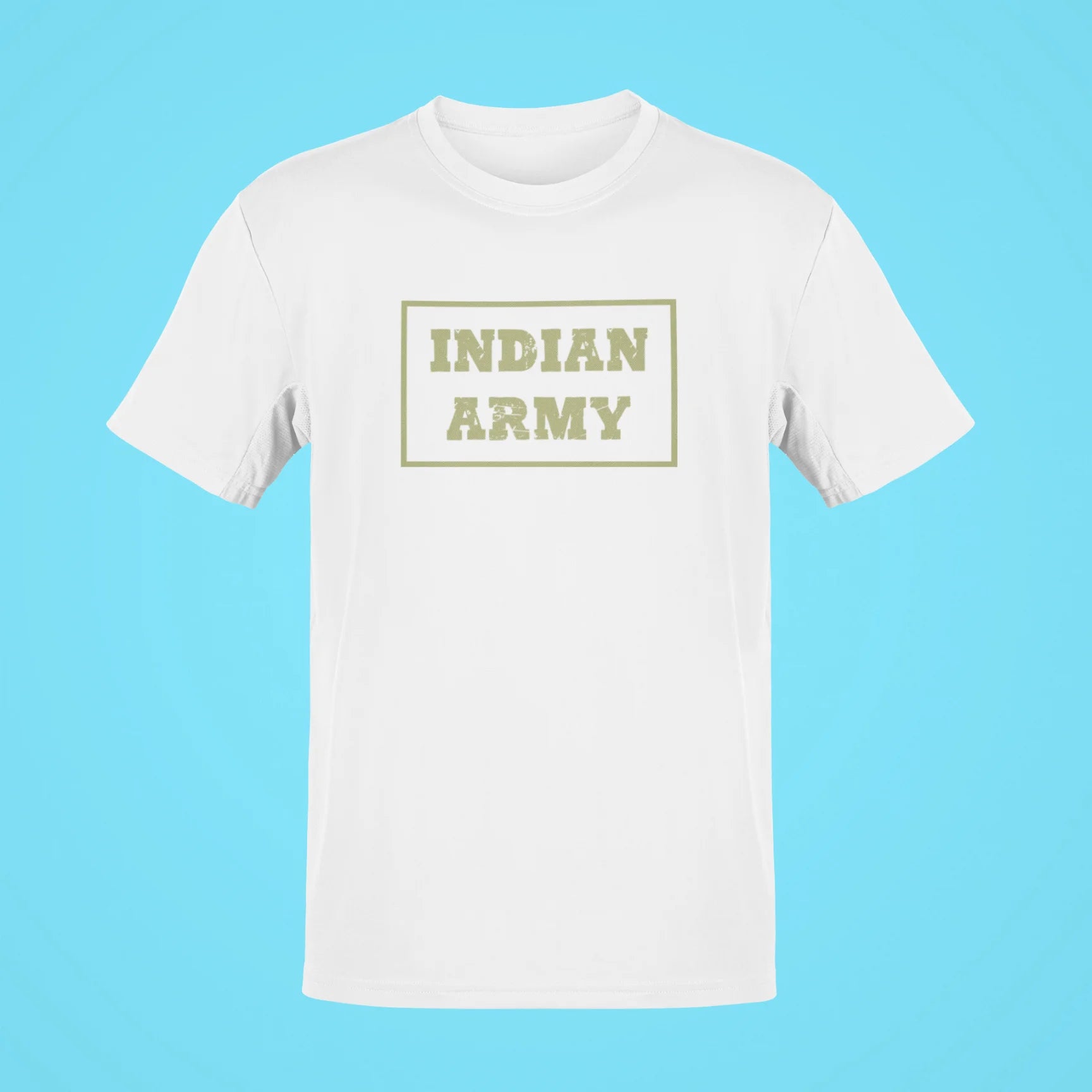 indian army oversized t shirt white