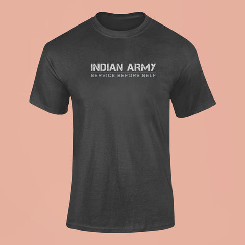 indian army service before self t shirt black