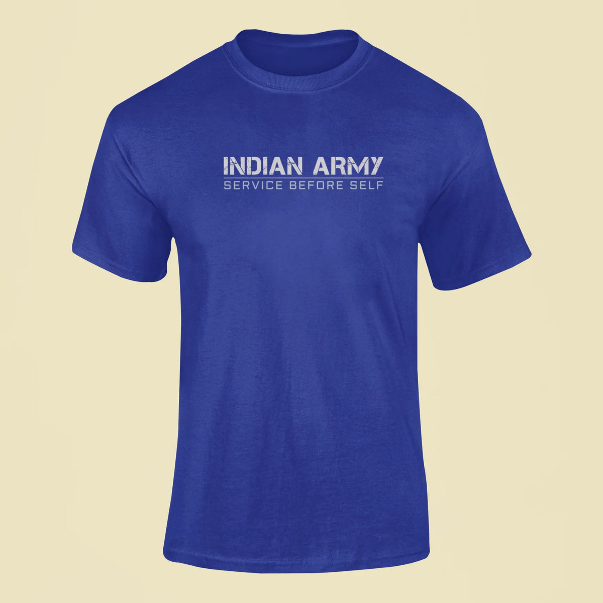 indian army service before self t shirt royal blue