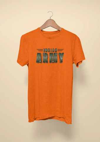 indian army t shirt orange