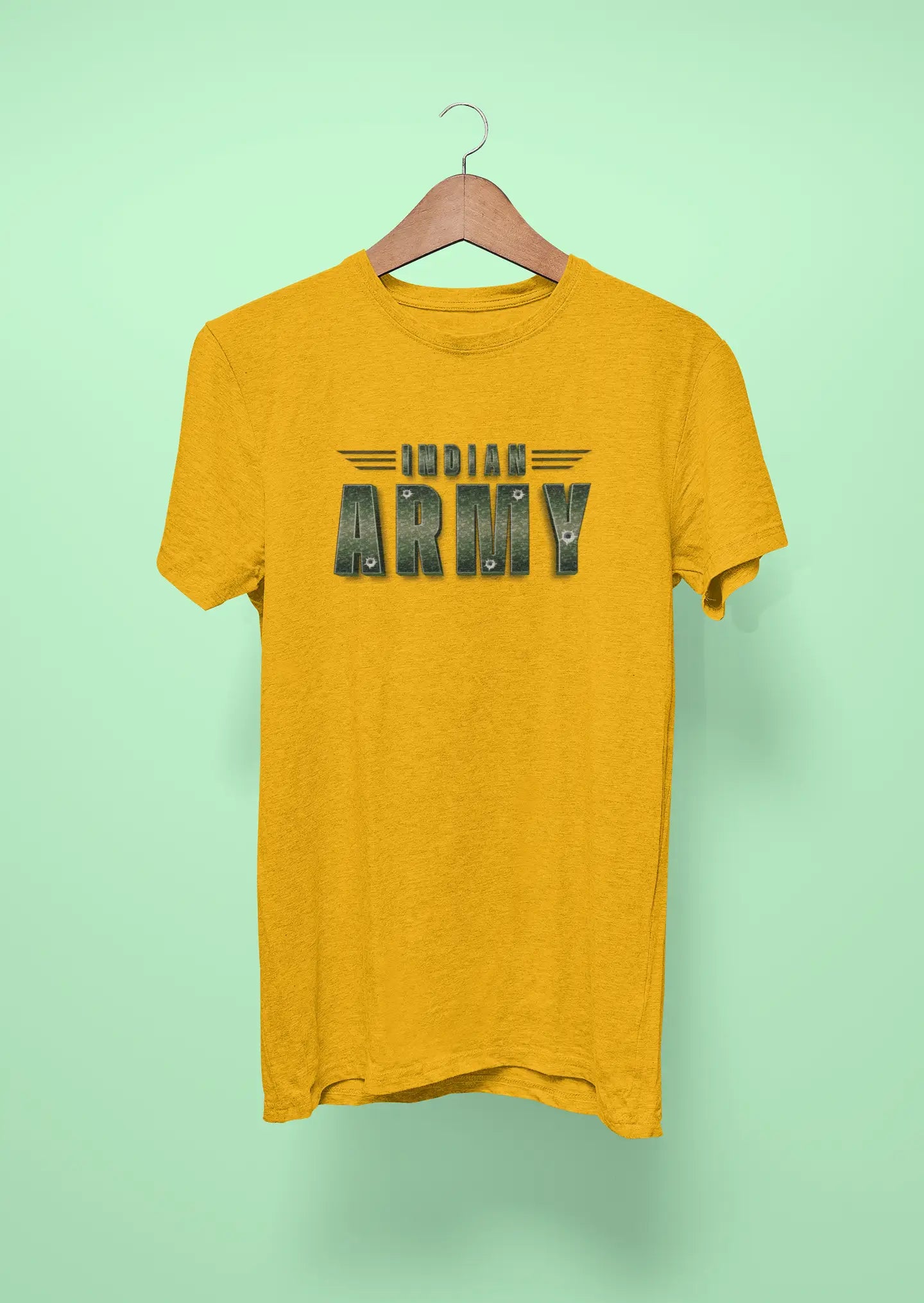 indian army t shirt yellow