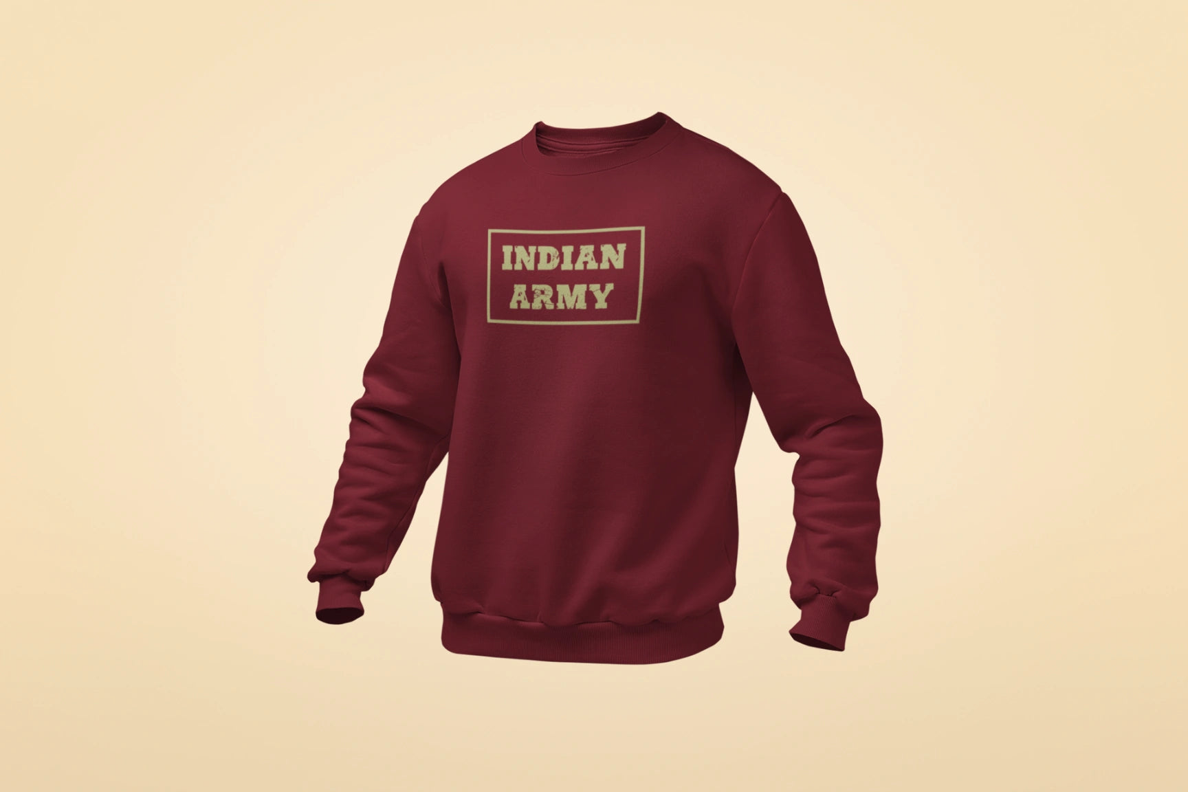 indian army unisex sweatshirt maroon