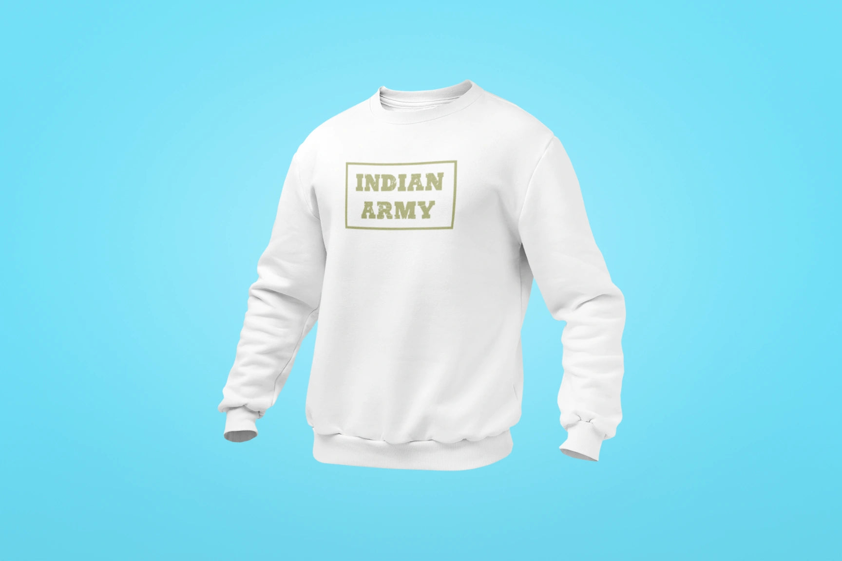 indian army unisex sweatshirt white