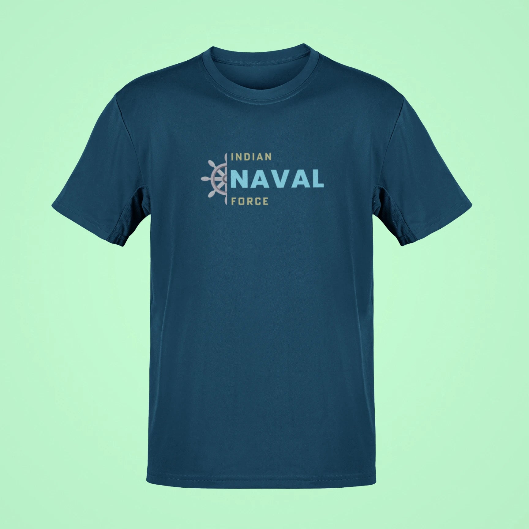 indian naval force oversize t shirt navy blue