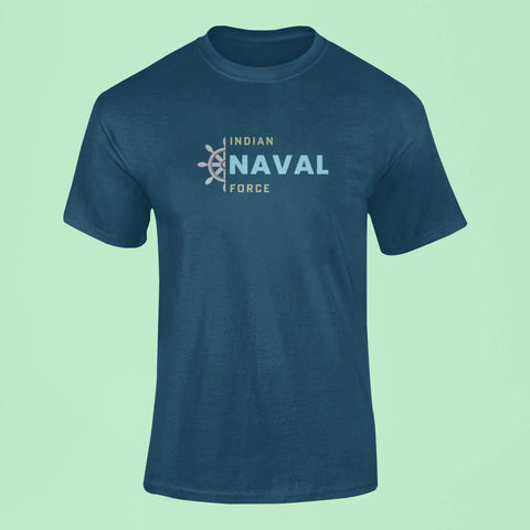 indian naval force t shirt navy blue